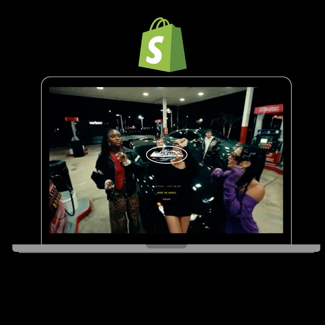 Clothing Brand Shopify Easy Plug In Theme W/ Video Background + Music Player